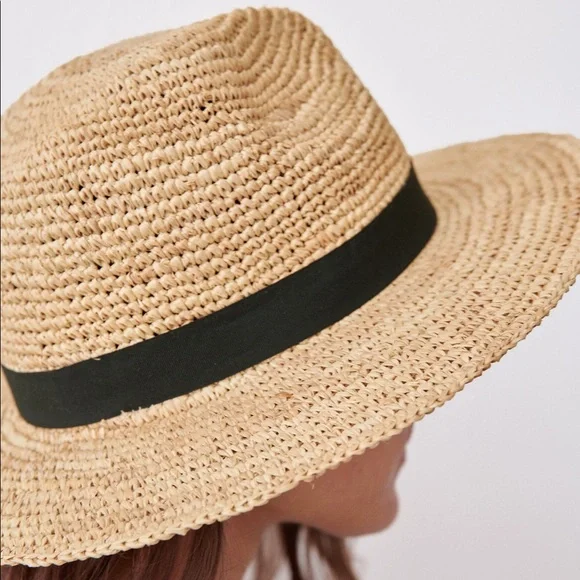 Zara | Accessories | Zara Woven Hat With Black Band | Poshmark display picture 2